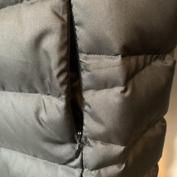 Lands' End Women’s Long Black Down Puffer Coat Jacket Small 6-8 - Picture 3 of 11
